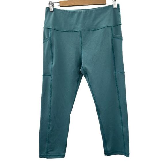 Constantly Varied‎ Gear CVG Teal Blue High Rise Capri Crossfit Leggings Size L - Picture 1 of 7